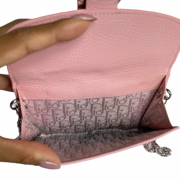 ***SOLD***Christian Dior | Auth Pink and Silver Wallet on Chain - Picture 7 of 13